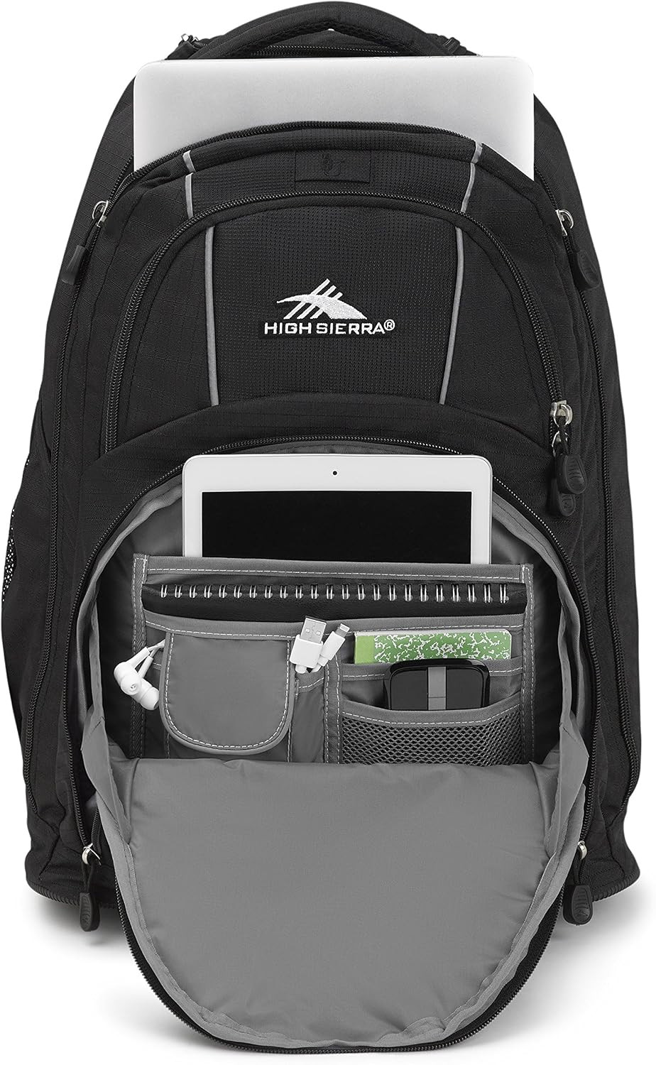 Freewheel Wheeled Laptop Backpack, Black, 20.5 X 13.5 X 8-Inch