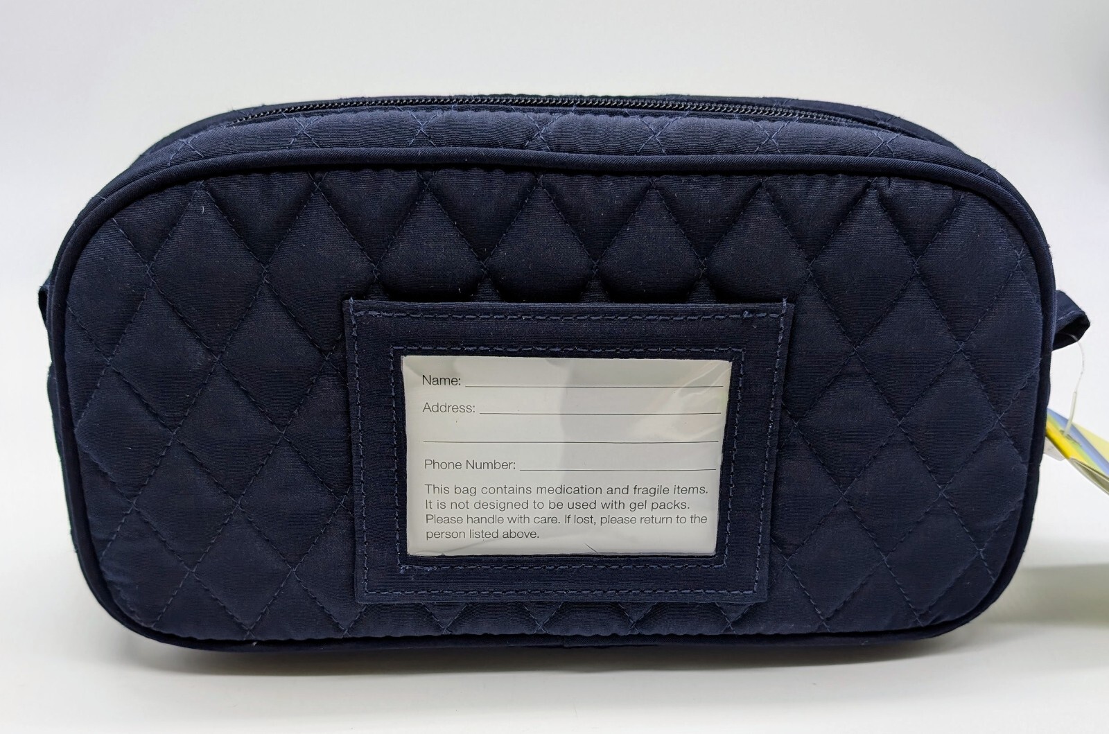 Vera Bradley Eli Lilly Insulated Medication Cosmetic Bag Travel Navy Blue