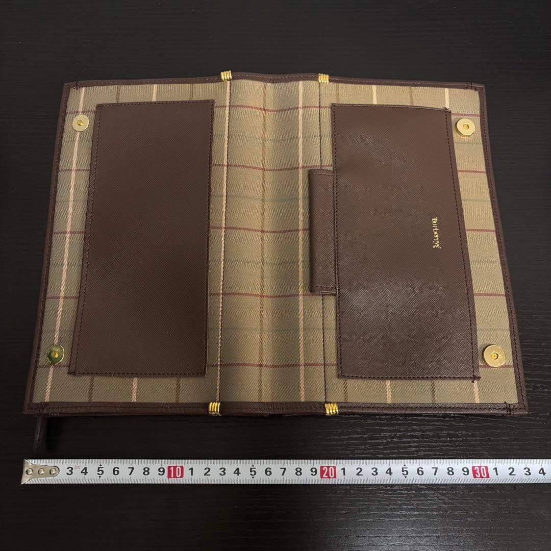 Authentic Burberry Clutch Bag Wallet Checkered Polyester Cotton 12cm x 20cm Exce