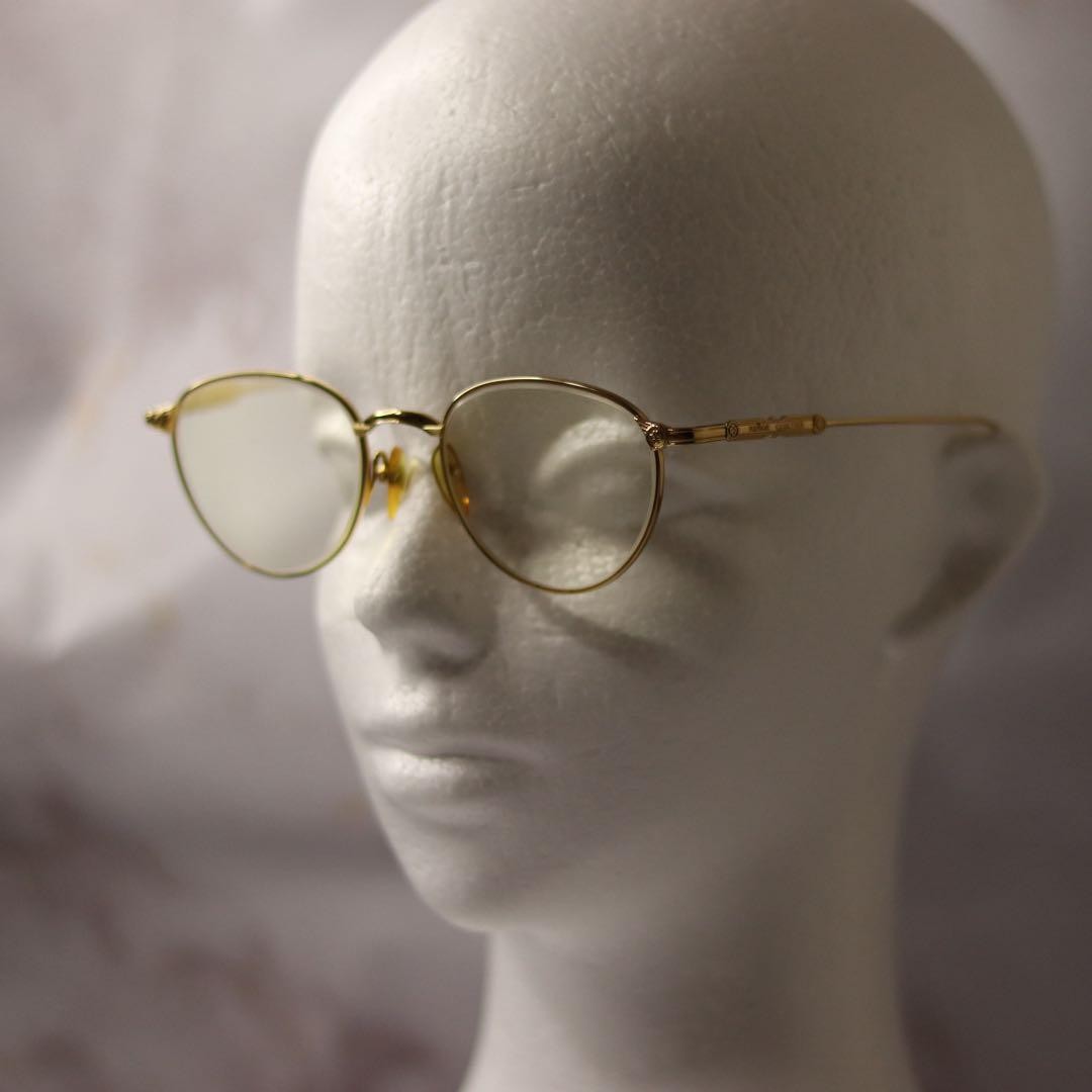 Junior Gaultier Vintage Y2K Oval Gold Sunglasses Eyewear
