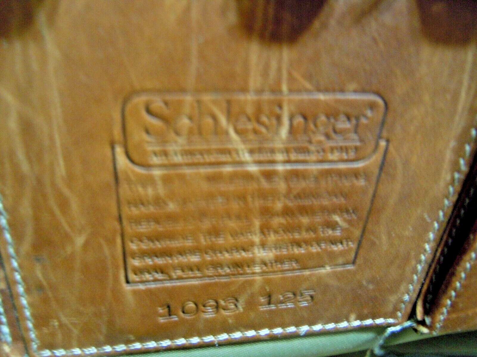 VTG KORCHMAR SCHLESINGER BELTED LEATHER BRIEFCASE USA #7