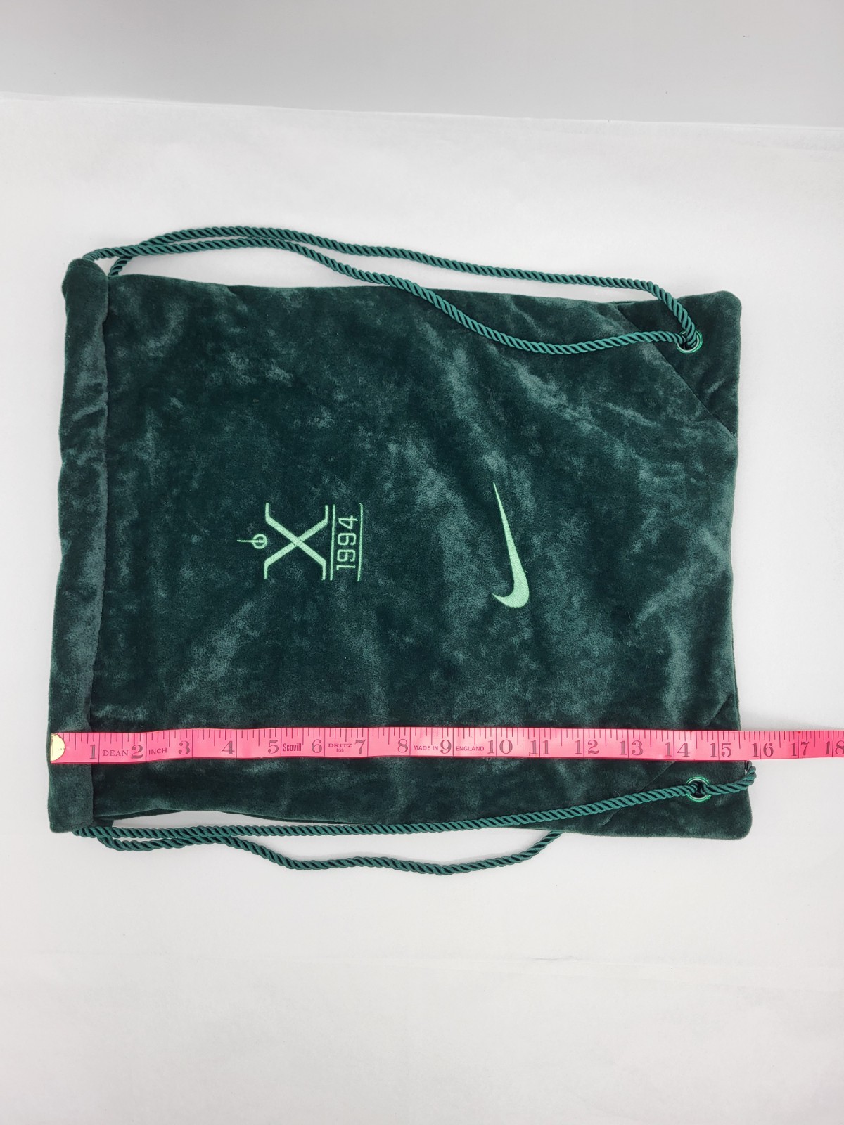 Nike Tiempo Legend Anniversary Emerald Velvet Cinch Drawstring Bag