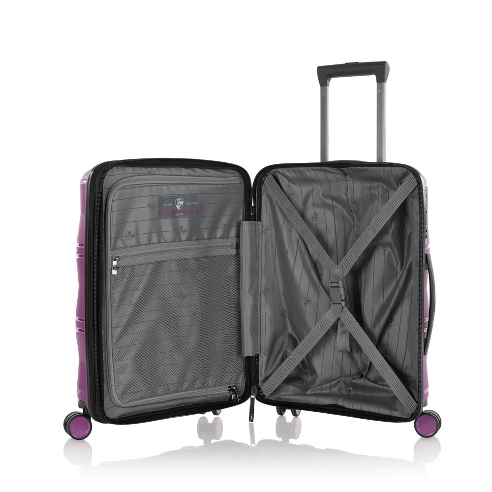 Heys Milos Durable and lightweight luggage, Plum 21 Inch Carry On U1