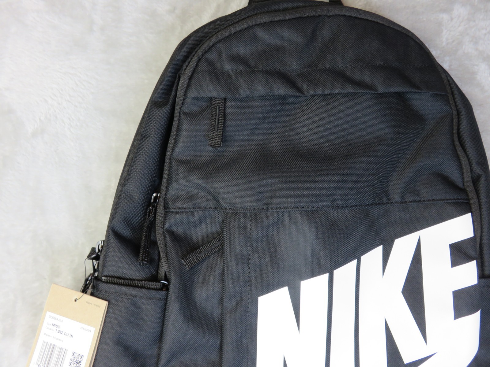 Nike Backpack Gym Bag Black Large Logo School Travel Elemental New – Fast Ship
