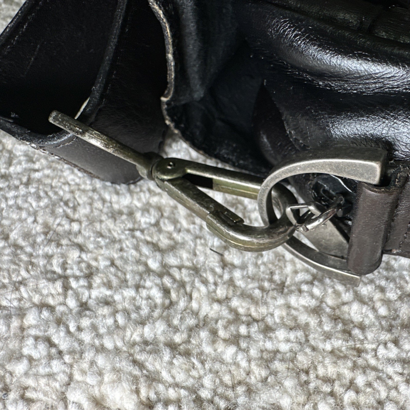 Velez Black Briefcase/Document Case Shoulder/Crossbody Strap Zip Buckle