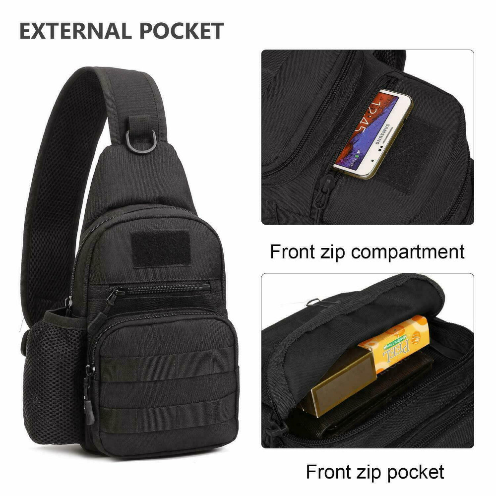 Outdoor Military Tactical Backpack Sling Bag Mini Molle Pouch EDC Waist Pack Bag