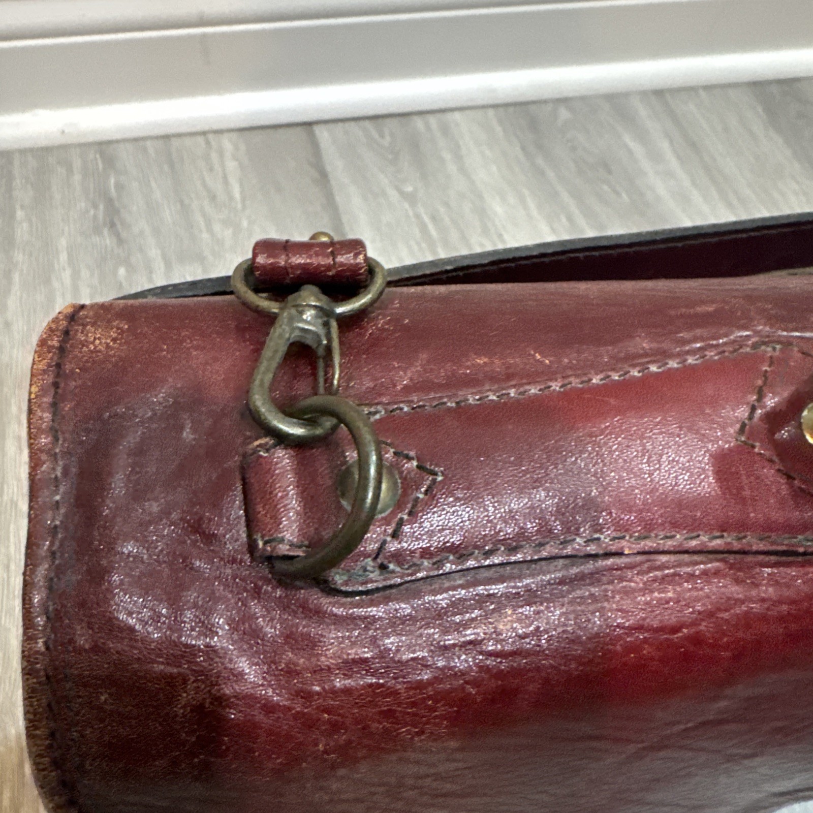 Vintage Renwick Antico Oxhide Leather Mens Briefcase Bag w Keys Canada Messenger