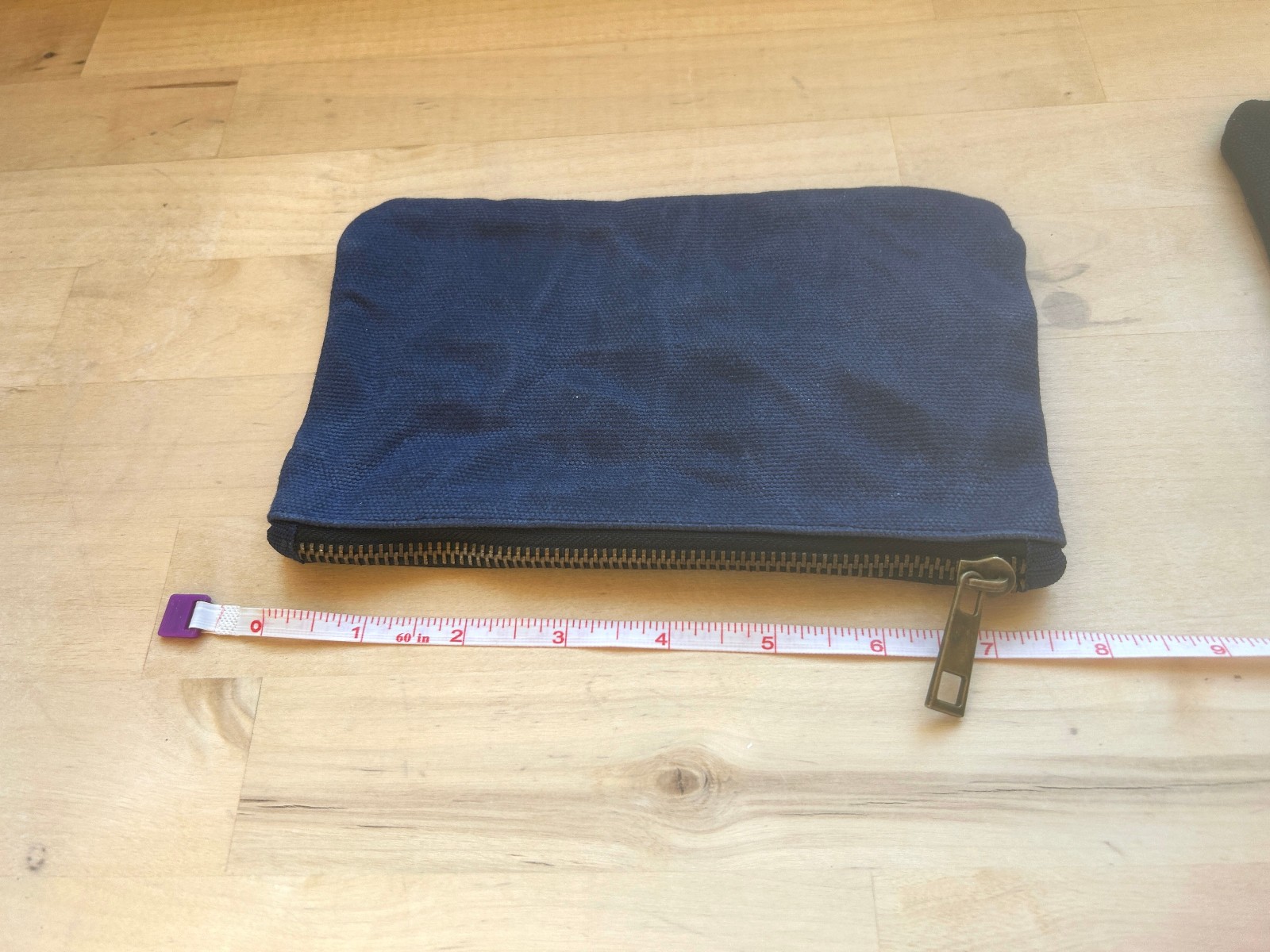 Fabric Canvas Pouches with Zipper Black, Blue- 12″x8″ (Qty 2) – 7″x4″ (Qty 2)