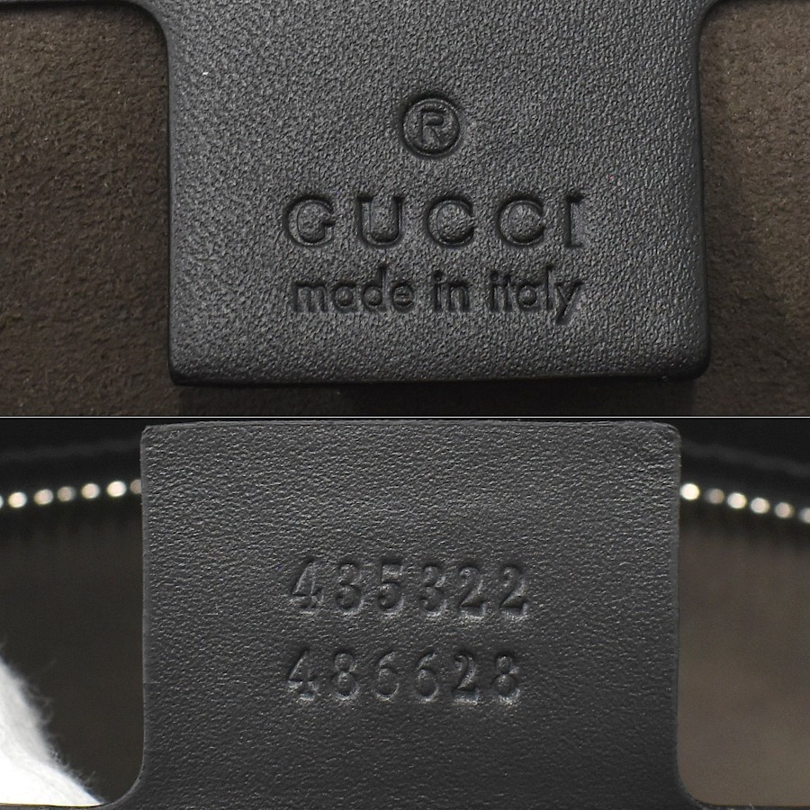 Gucci 2way briefcase business bag 435322 Guccissima leather black