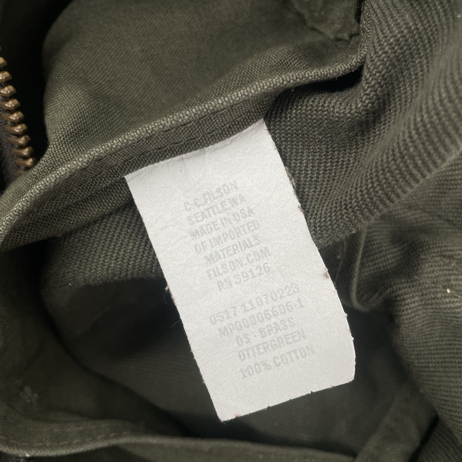 Filson Rugged Twill Duffle Bag in Otter Green – Old Size 25” – Bridle Leather