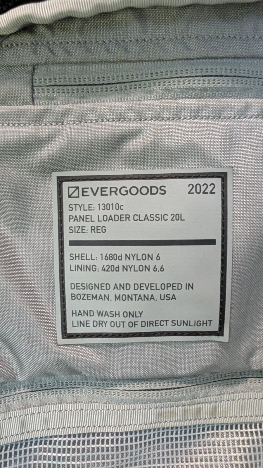 EVERGOODS PLC20 backpack – Panel Loader Classic 20L – Navy blue discontinued