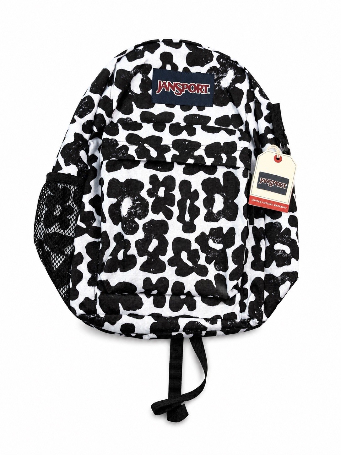 JanSport Essential 24L Backpack Groovy Grooves Black Print NEW 24 Liter