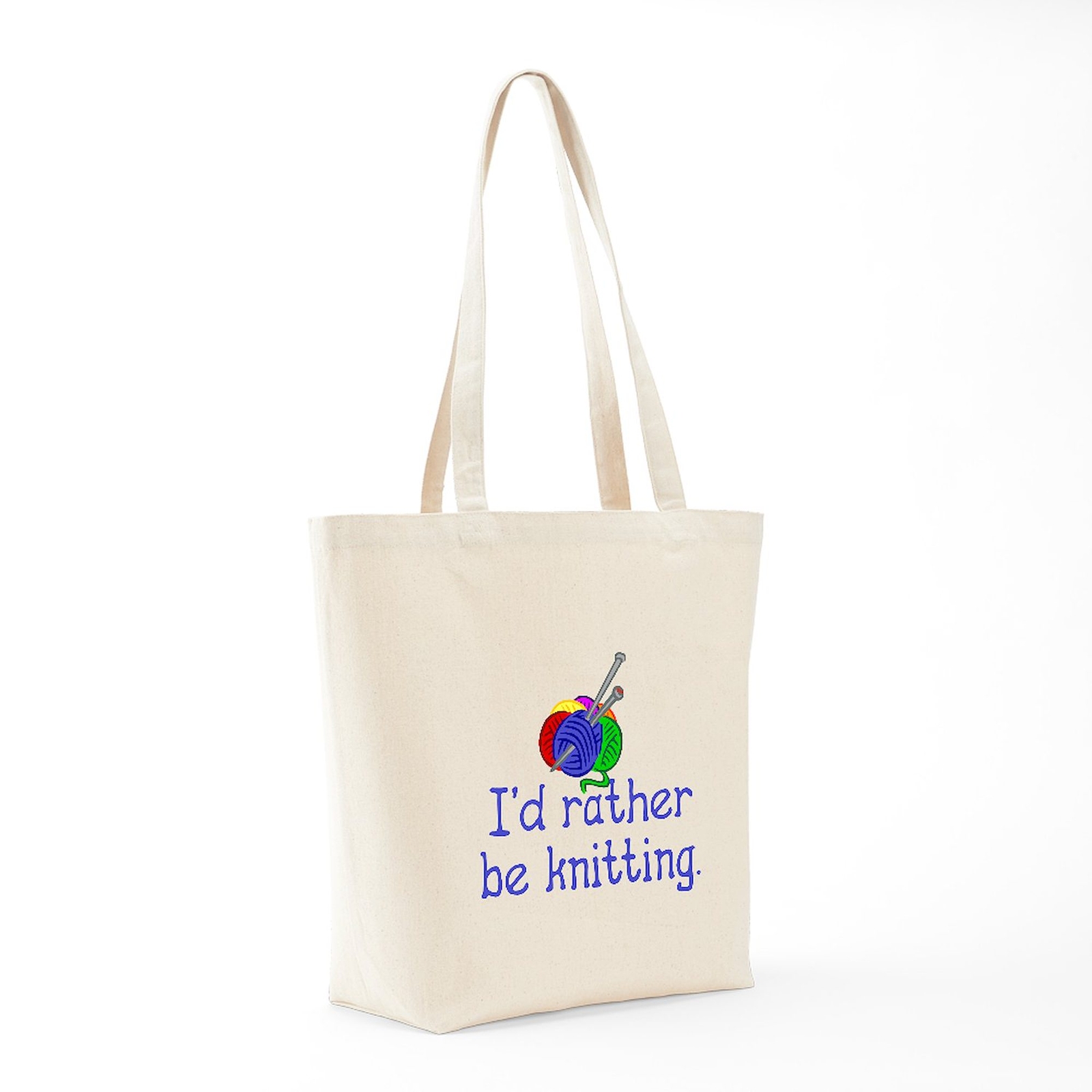 CafePress I’d Rather Be Knitting. Tote Bag (15007783)