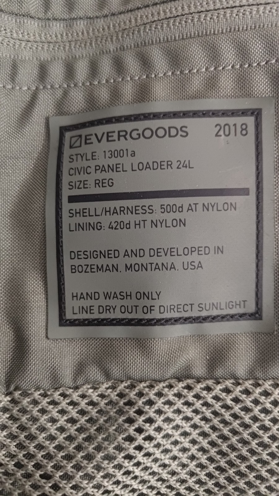 EVERGOODS 13001a CPL24 24L Backpack Black 2018 Kickstarter (First) Edition