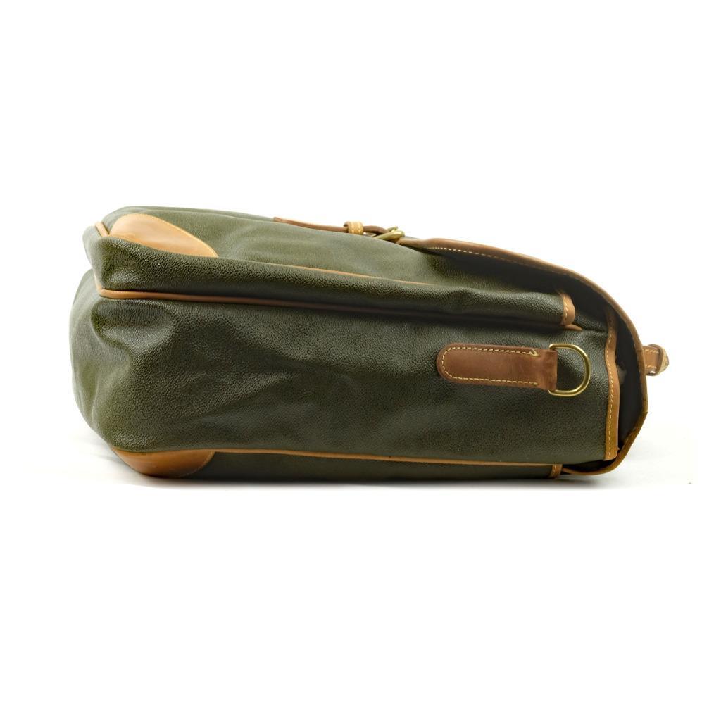 Vintage MULHOLLAND BROTHERS for Land Rover Bag Waxed Canvas & Leather Green