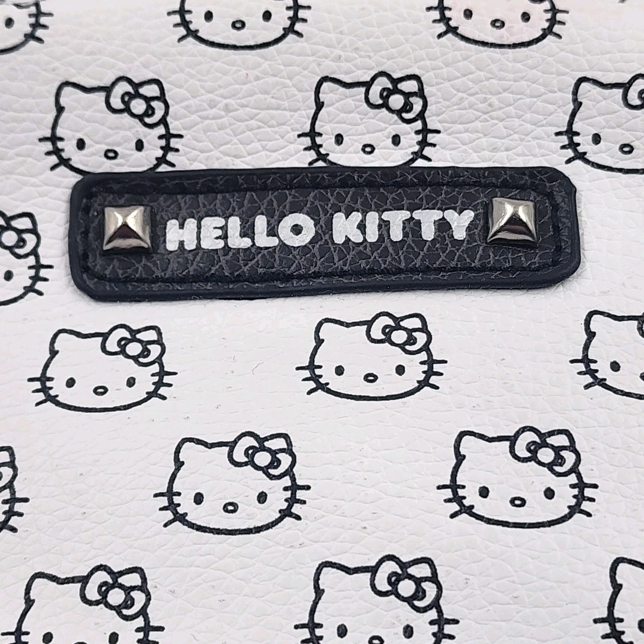 Hello Kitty Mini Backpack Purse Black White Red Bow 10″ New