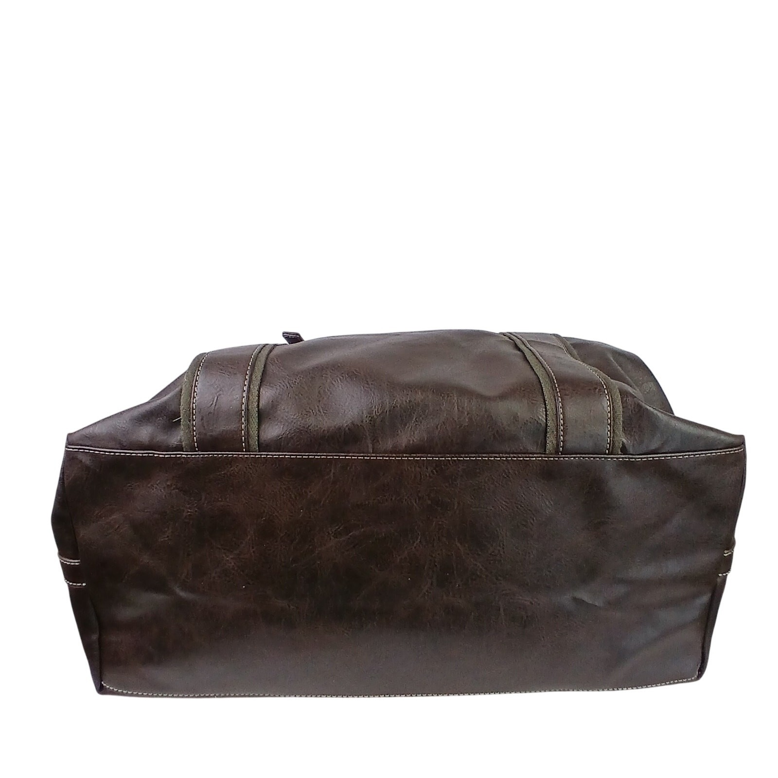 Bugatti Weekender Bag Brown Vegan Leather Duffel Travel Carry-On MSRP $149.99