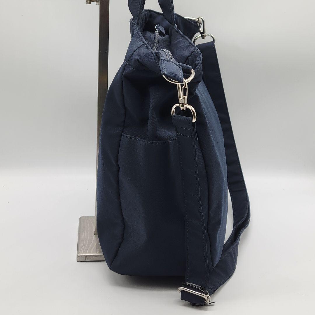 Polo Ralph Lauren 2-Way Handbag Shoulder Bag Nylon Navy W29cm H28cm D11cm Polo
