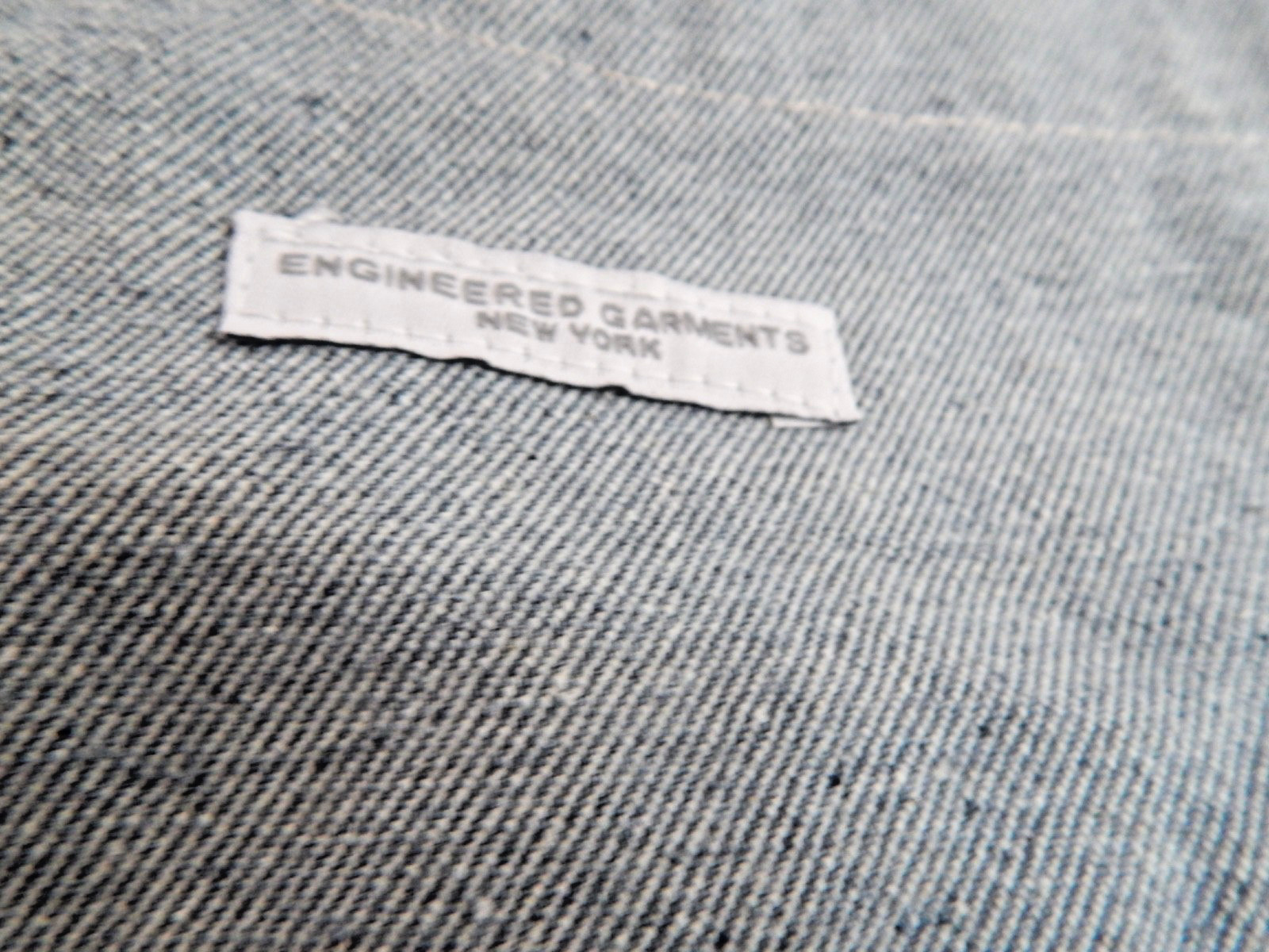 Engineered Garments Madras Blue Denim Tote Bag