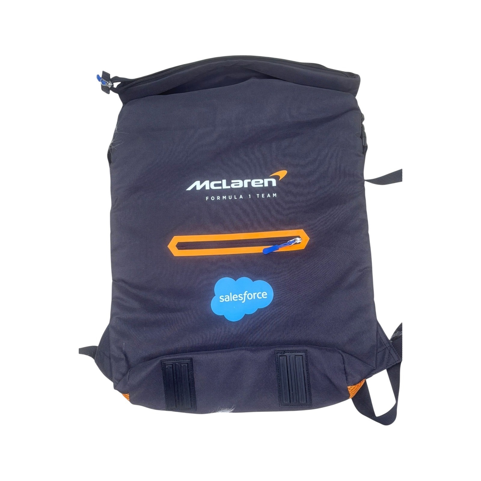 McLaren Formula 1 Team Salesforce Roll Top Backpack Black Orange Mens Womens