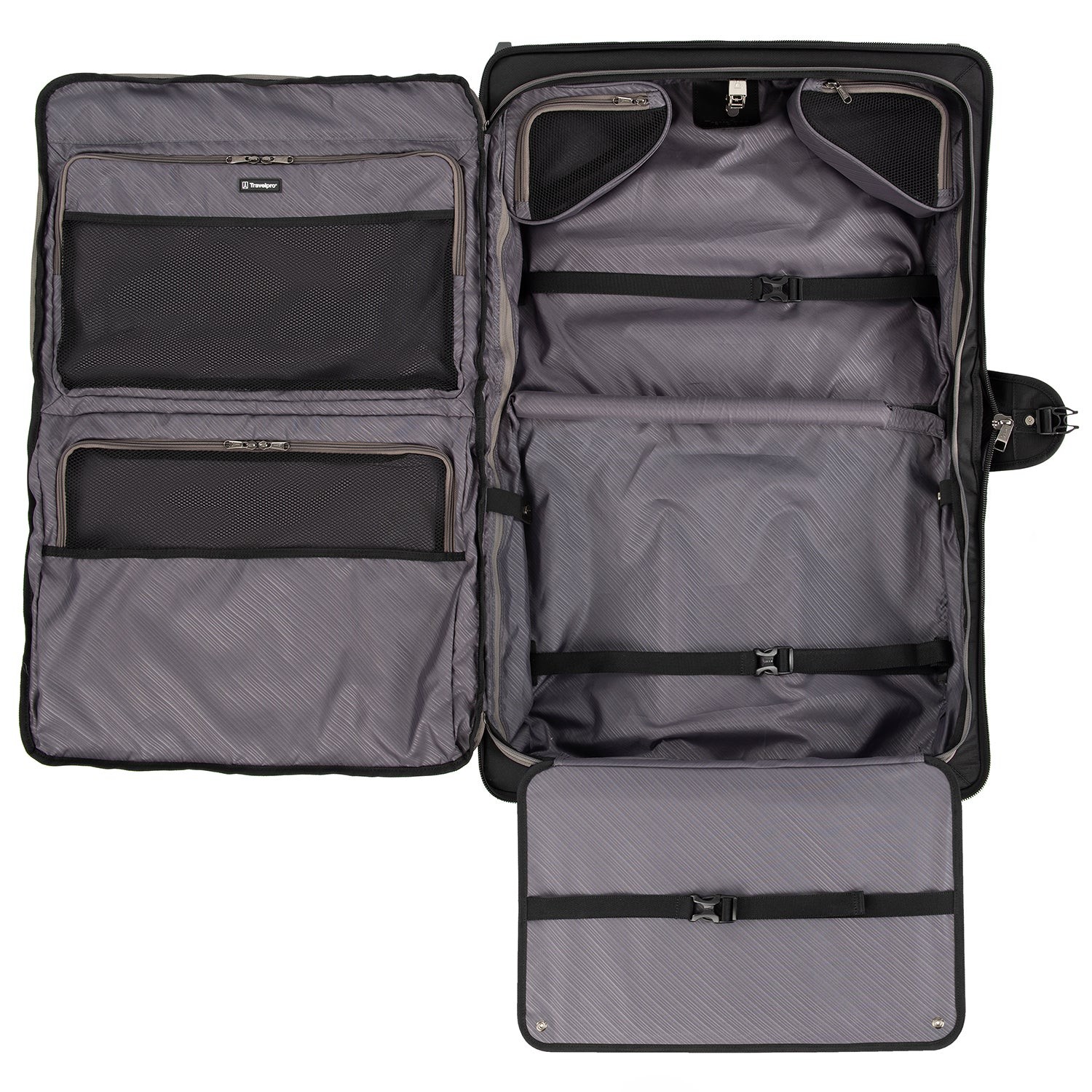 Travelpro Crew Versapack Carry-on Rolling Garment Bag Jet Black One Size U7