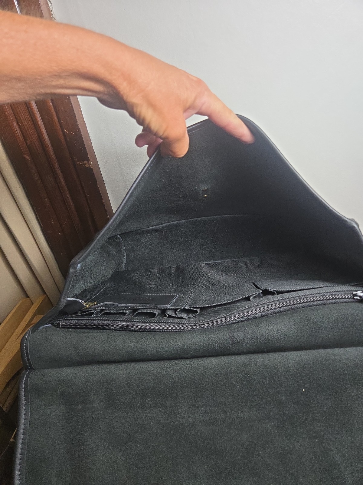 JACK GEORGES Vintage Briefcase Leather Black