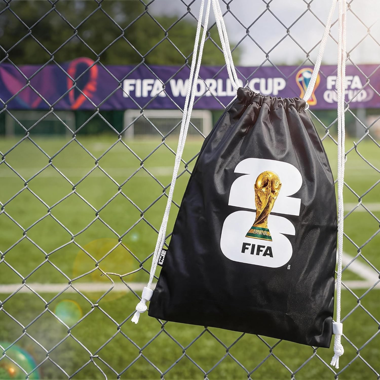 2026 FIFA World Cup Drawstring Backpack Bag, Officially Licensed Sports Sackpack