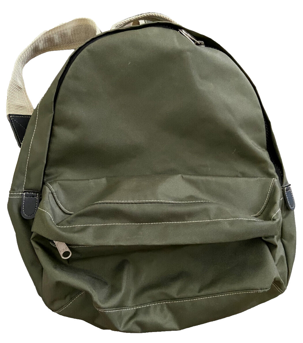 Gap Backpack Army Green Nylon Exterior Pocket Carryon Beach Sports Overnight Bag