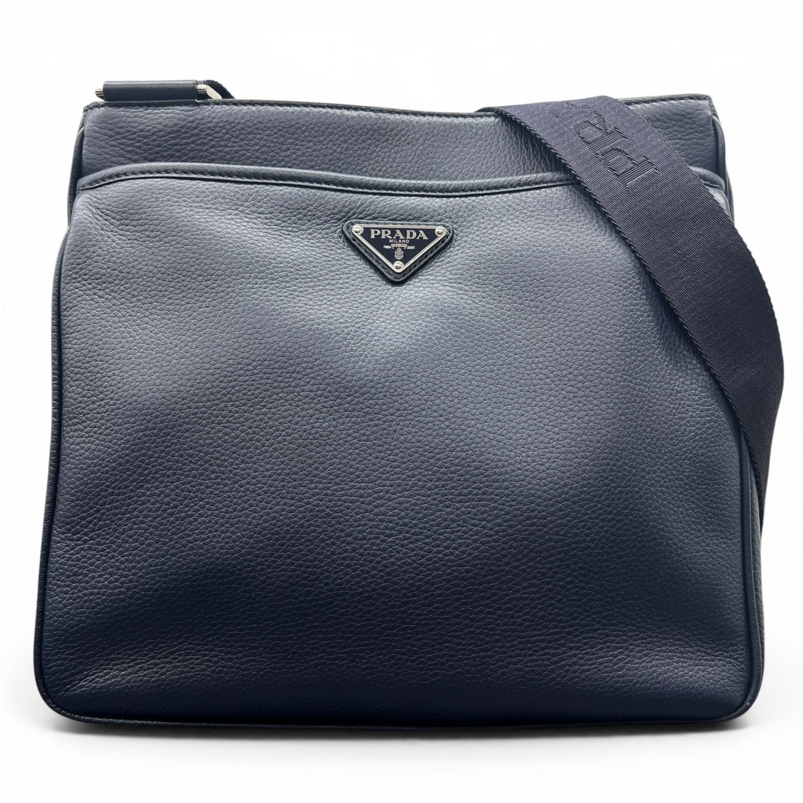 PRADA 2VH019 Vitello City Shoulder Bag leather mens Second Hand A-rank