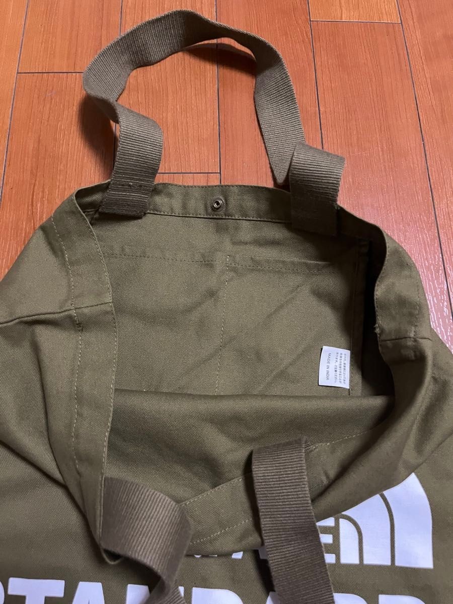 THE NORTH FACE STANDARD tote bag olive cotton fabric unused near mint