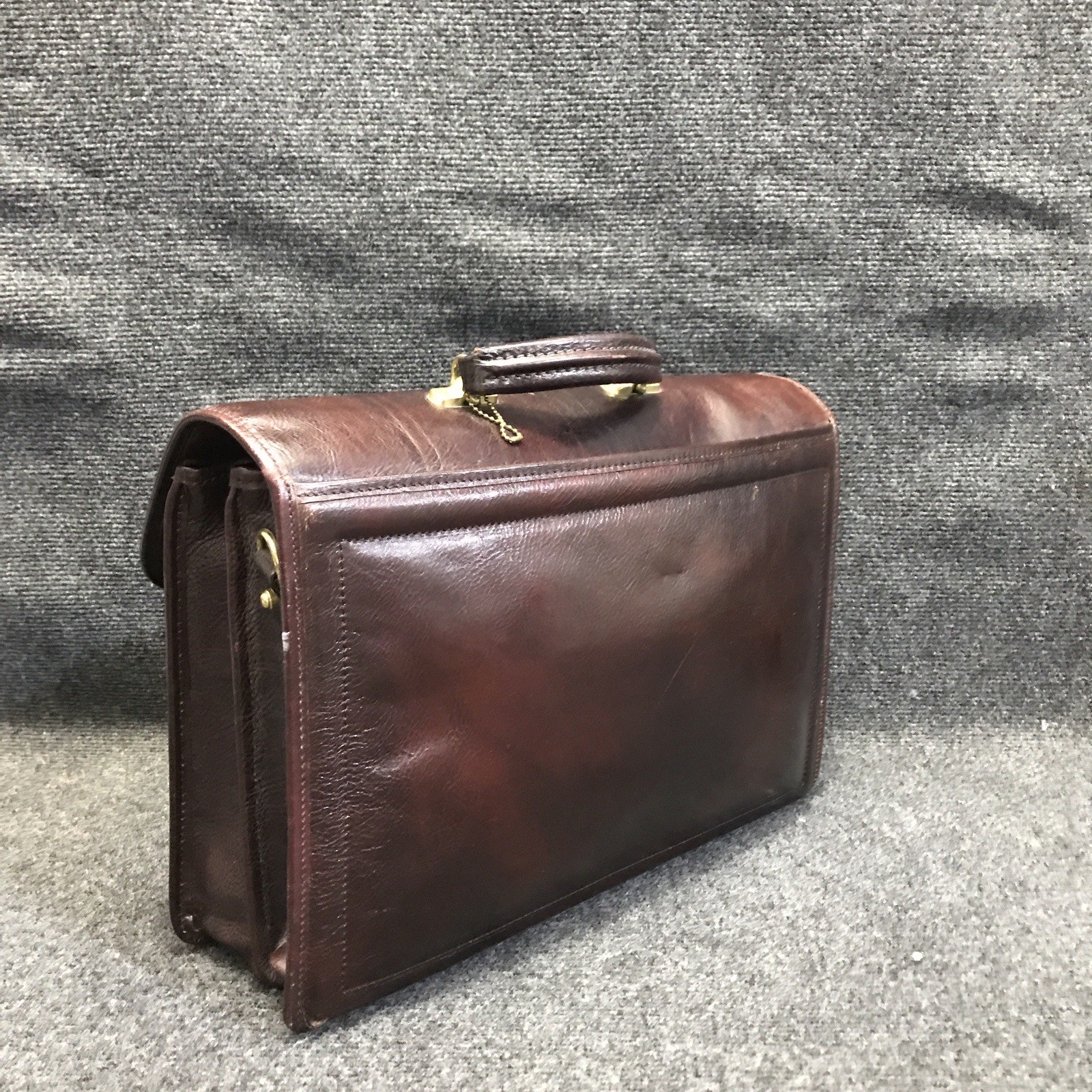 Jack Georges Elements Collection 4402 Burgundy Leather Double Gusset Briefcase