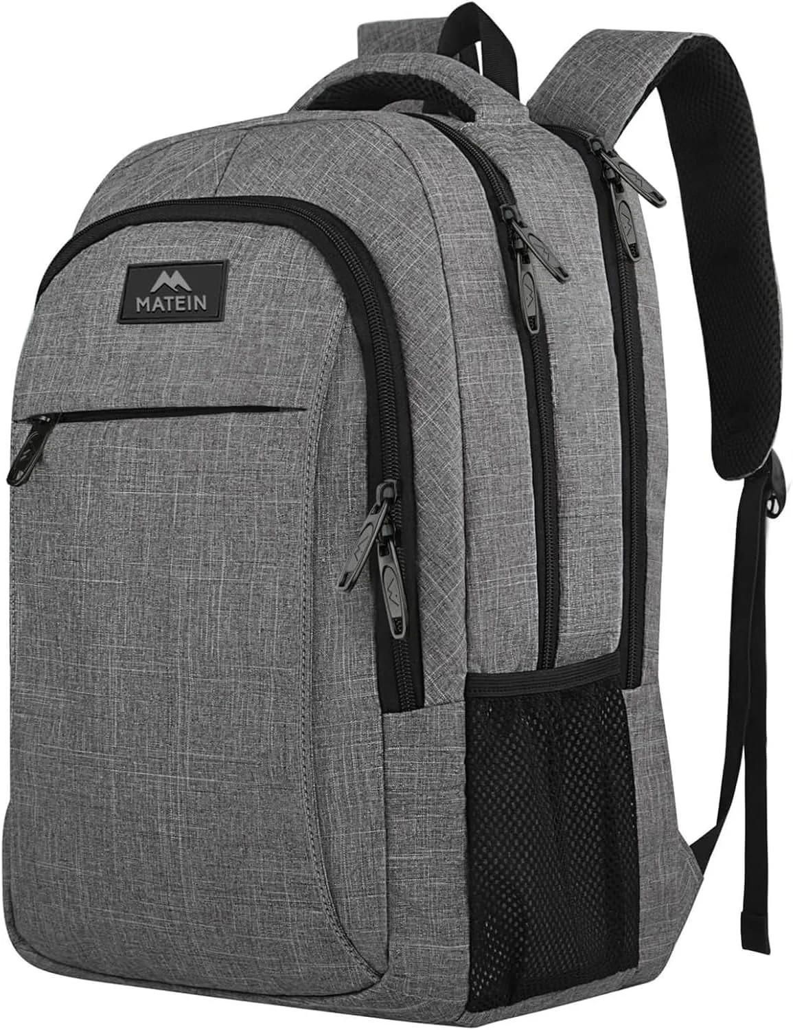 MATEIN Travel Laptop Backpack, 15.6 Inch College School Computer Bag, Grey | Sli