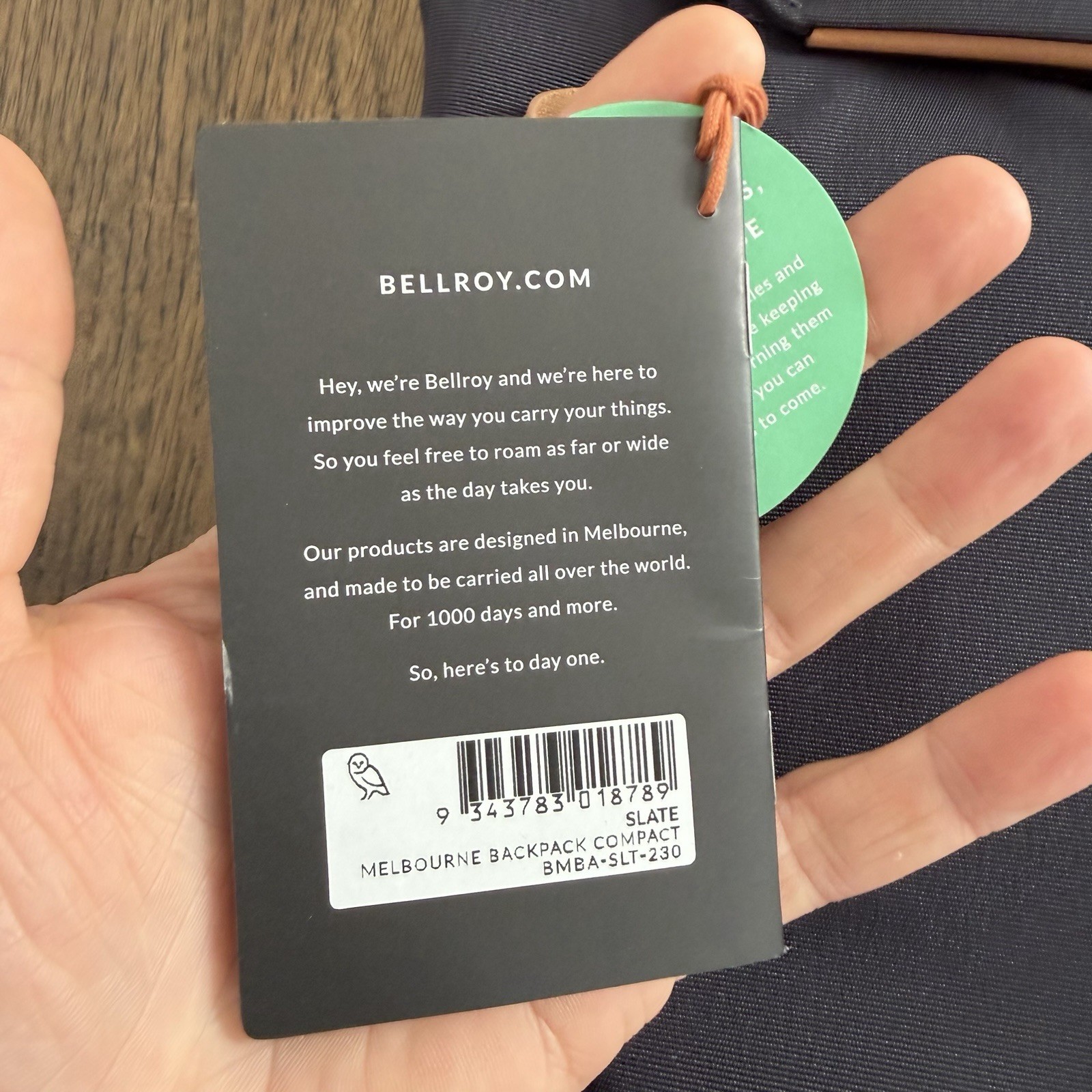 Bellroy Melbourne Backpack 13L Slate BNWT Laptop Bag Work Travel Daypack