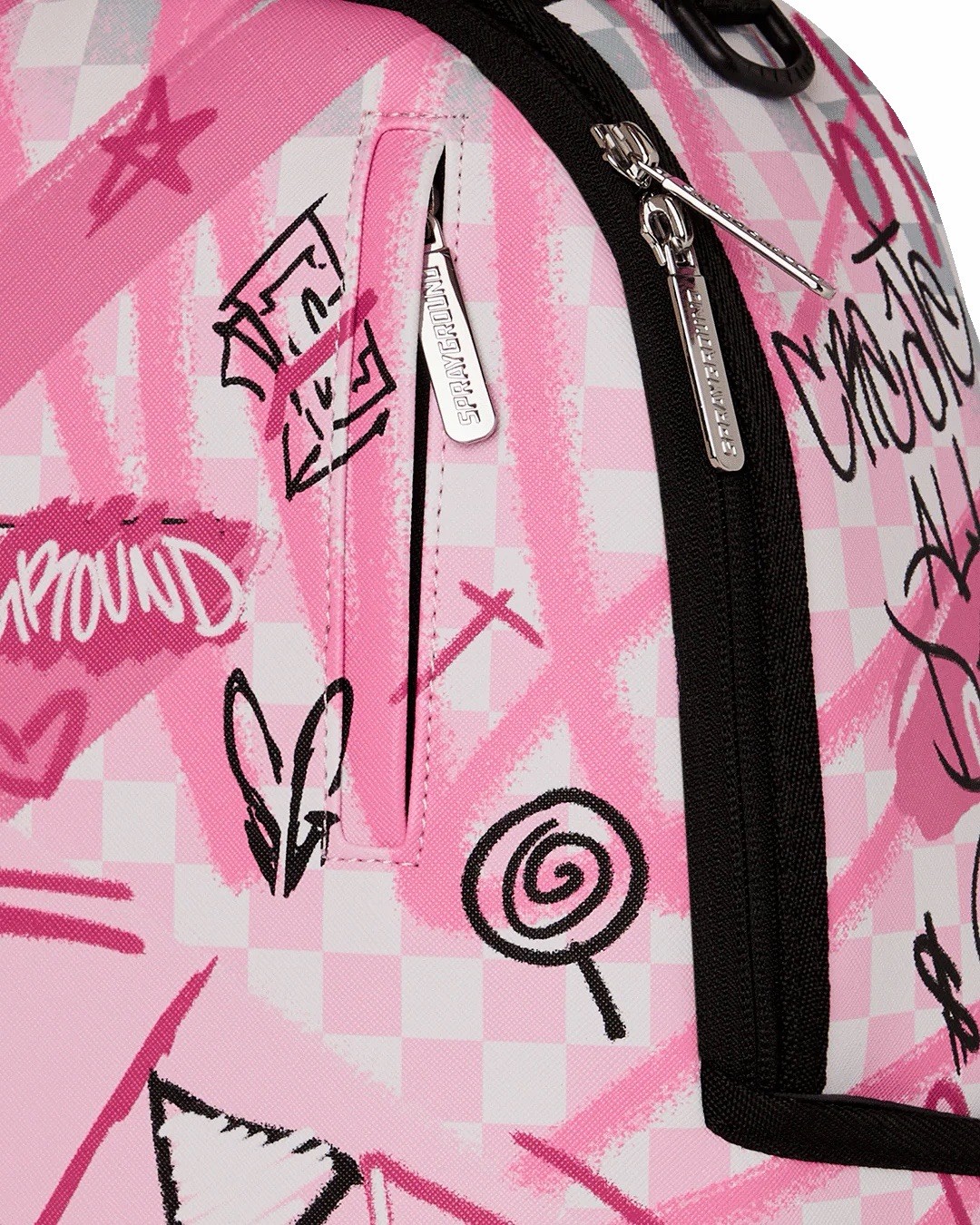 SPRAYGROUND LIMITED EDITION BACKPACK BROKEN HEARTS CLUB PINK SMOKE LOVE CHECK
