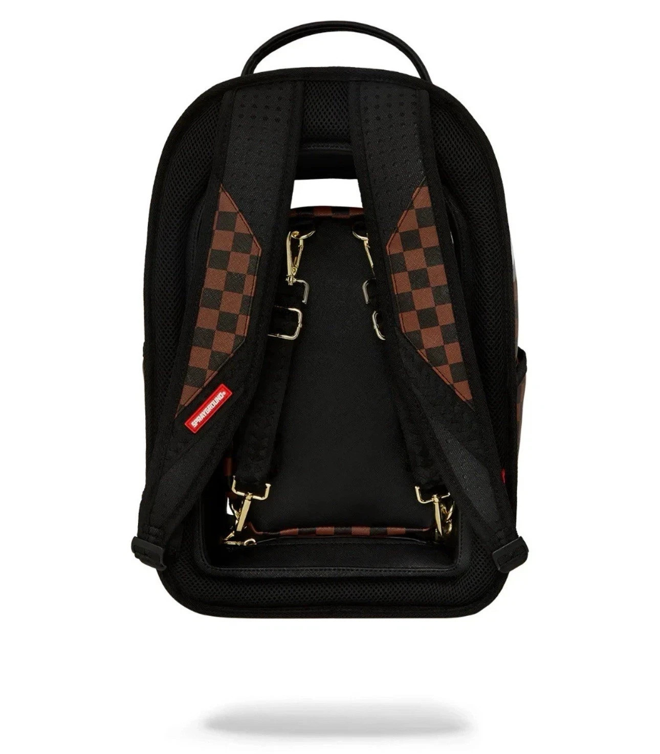 SprayGround Brown Checkered Shark In & In Backpack Set