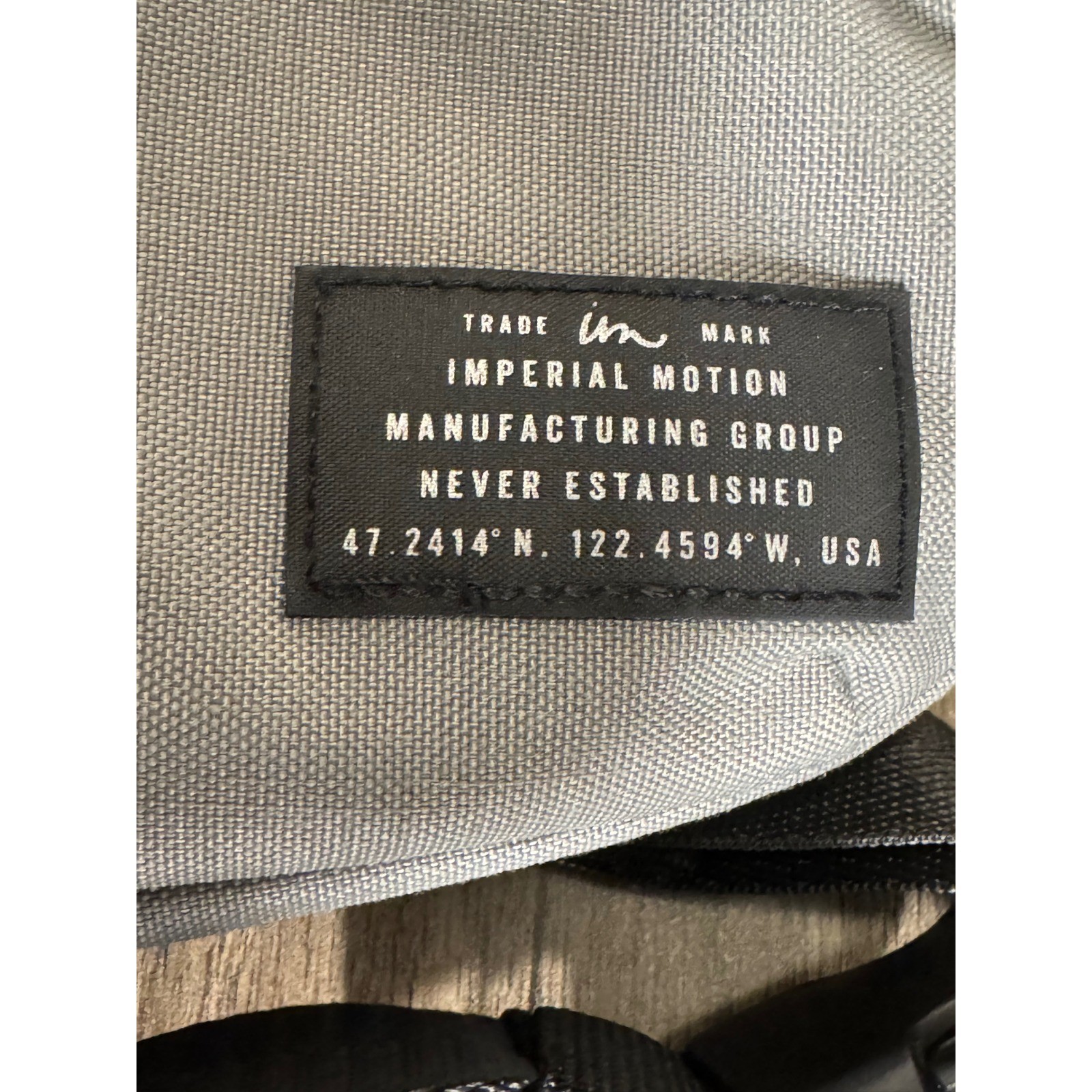 Imperial Motion Borealis waistpack Grey Canvas Fanny Pack Bag Adjustable Strap