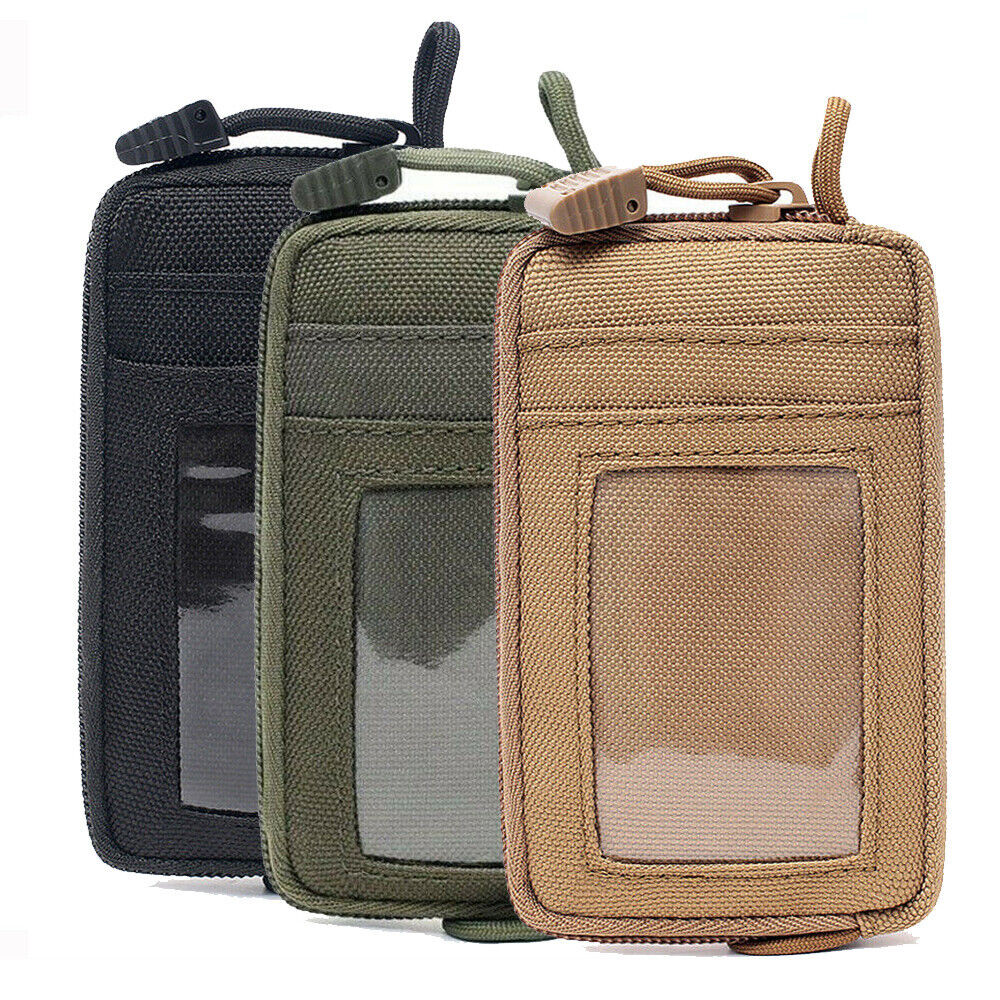 Tactical EDC Pouch Card Key Wallet Bag Zipper Coin Purse Military Mini Waist Bag