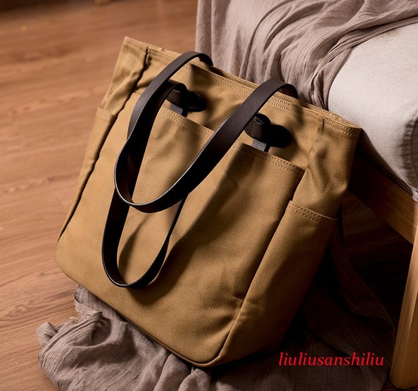 Waxed Canvas Waterproof 70260 Tote Bag Size 45*33*12cm Shoulder Handbag