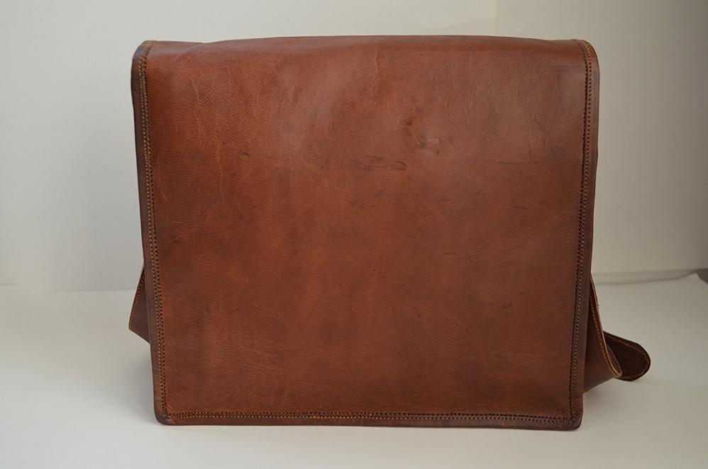 Men’s Genuine Vintage Durable Leather Messenger Shoulder Laptop Bag Briefcase,,