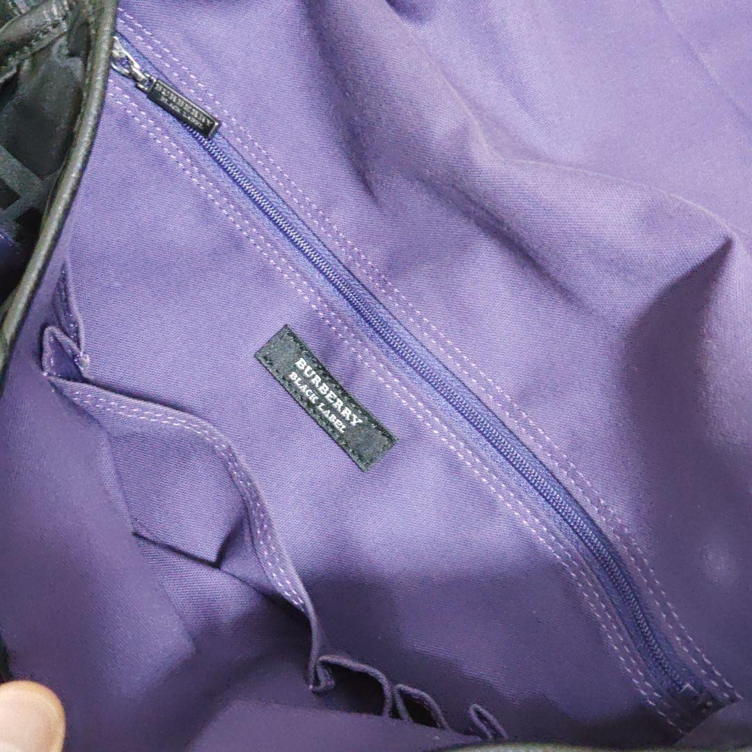 Burberry Black Label Shoulder Check Black From Japan