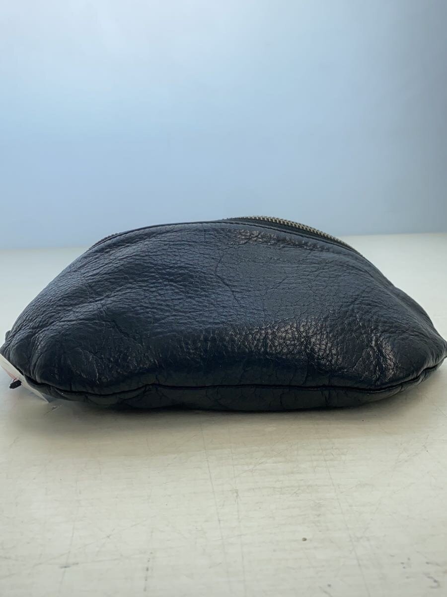 MR.OLIVE Waist Bag, Leather, Black, Plain