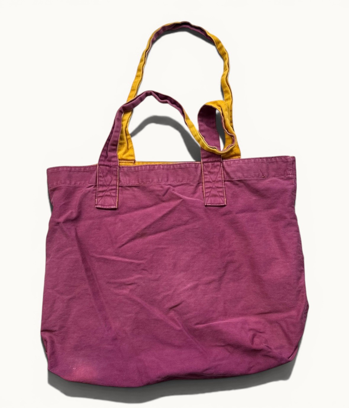 Vintage Esprit Spellout Tote Bag Cotton 80s USA Purple Beach Surf