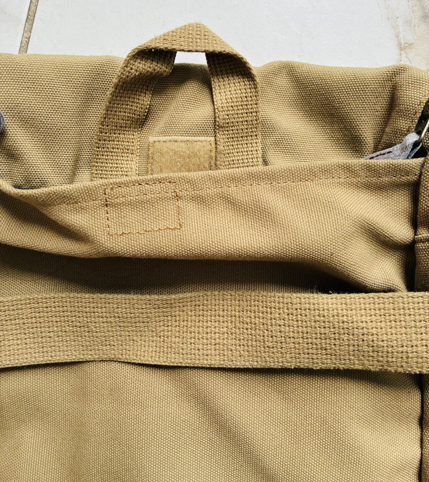 Wegner Swiss Messenger Crossbody Bag Khaki Brown Canvas Brown Pre Owned
