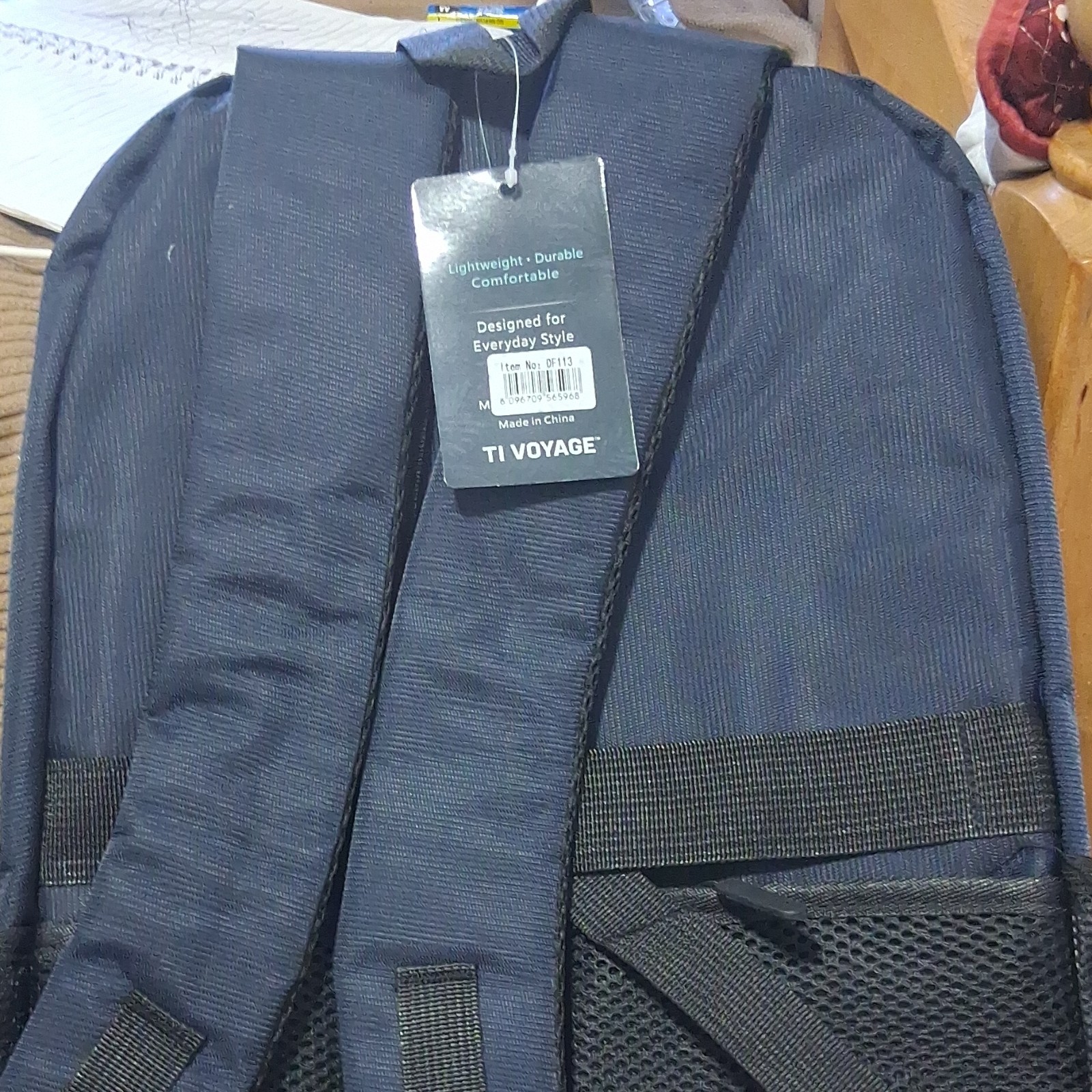 TI VOYAGE Black Travel/Casual Backpack, Zip Closure, Large, Padded, Lightweight