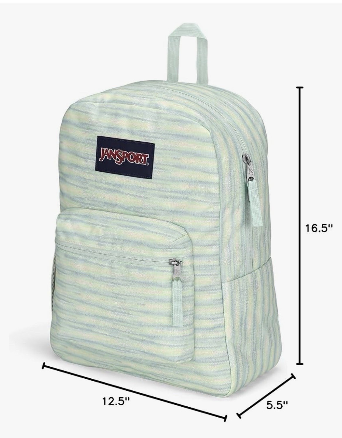 NWT JANSPORT CROSS TOWN BACKPACK- SPACE DYE FRESH MINT