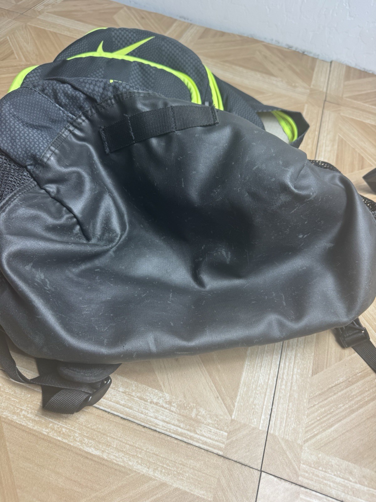 Nike Max Air Backpack School Gym Workout Sports Bag Black Lime Green