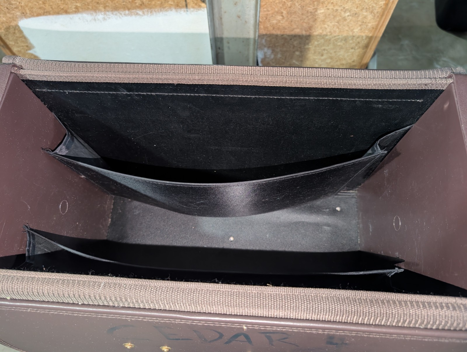 Brown Briefcase With Latches, No Keys