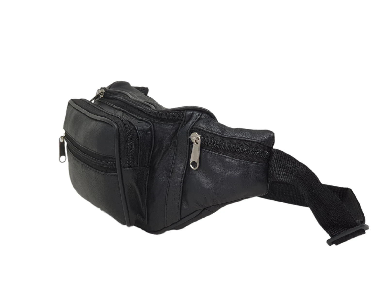 REAL LEATHER ZIPPED SECURE WAIST/ BUM BAG, TRAVEL/HOLIDAY MONEY DOCUMENT POUCH