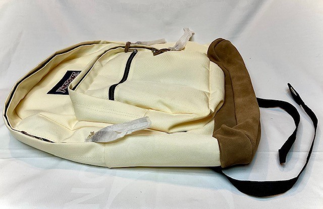 JANSPORT “RIGHT PACK” COCONUT BACKPACK SUEDE BOOK LAPTOP BAG~NEW W/O TAGS~NICE!