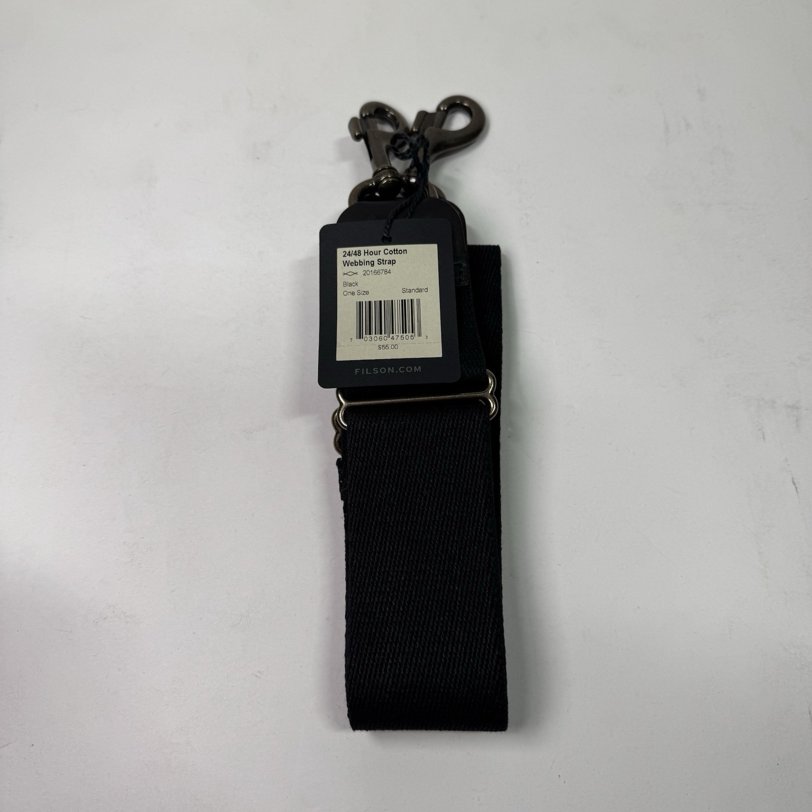 Filson 24 / 48 Hour Webbing Strap 20166784 MADE IN USA Shoulder Black Brass CC